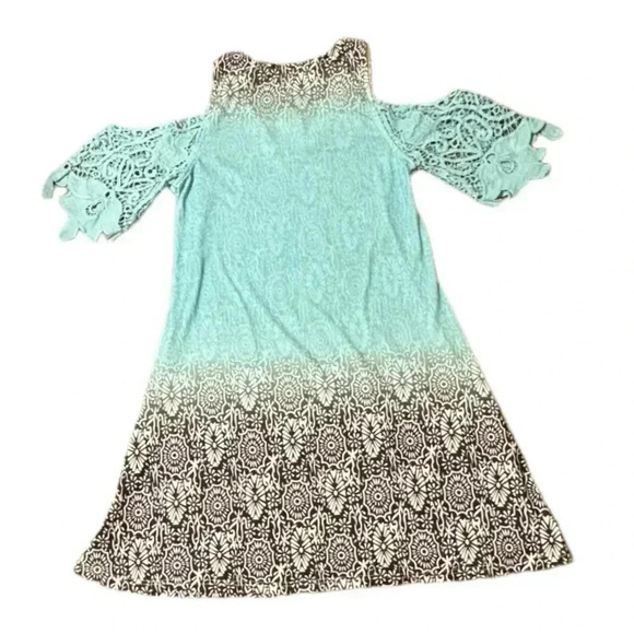 Exclusive Women's Floral V-Neck Short Sleeve Summer Dress, Multicolor, S… - Picture 3 of 4